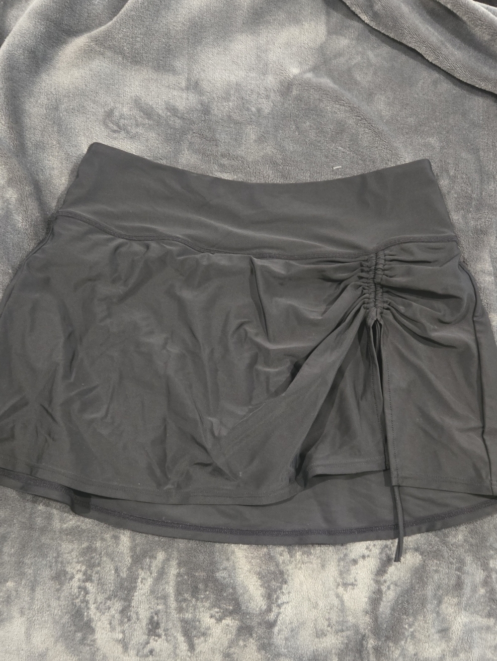 Black Women's Ruched Athletic Skort